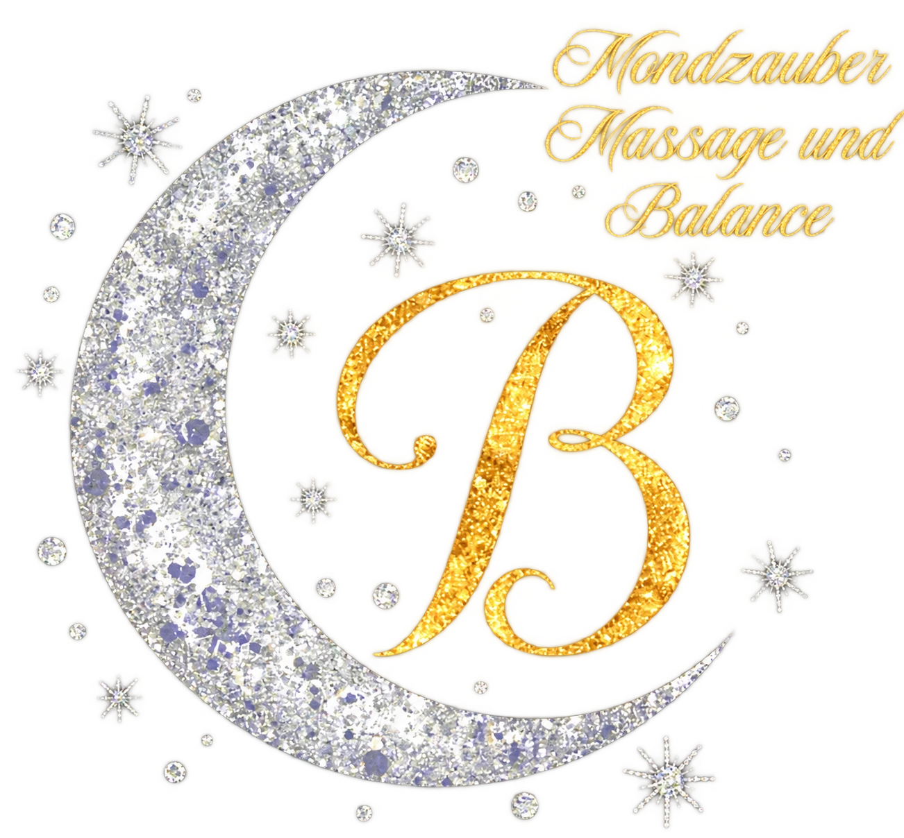 Mondzauber Logo mit Mond und Sternen